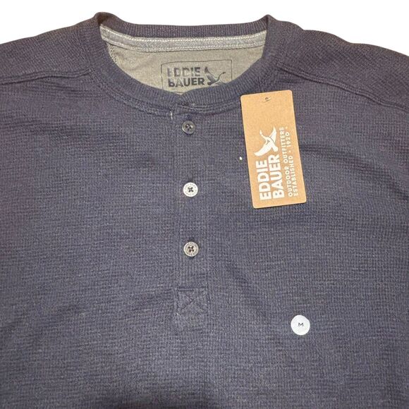 Eddie Bauer Other - NWT Eddie Bauer Thermal Henley Shirt Men’s Heather Navy- Size M